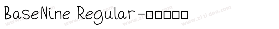 BaseNine Regular字体转换